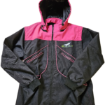 Veste de conducteur Rose et Noir- manches et capuche amovibles