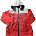 Veste de conducteur Blanc et rouge- manches et capuche amovibles