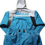 Veste de conducteur Blanc et Bleu Turquoise- manches et capuche amovibles