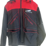 Veste de conducteur Rouge et Noir- manches et capuche amovibles